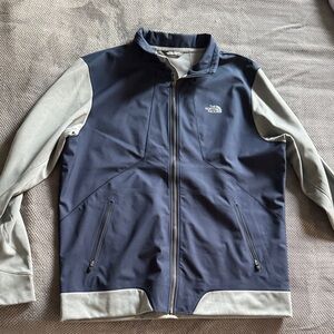 The North Face Men's Navy and Light Gray Windbreaker
